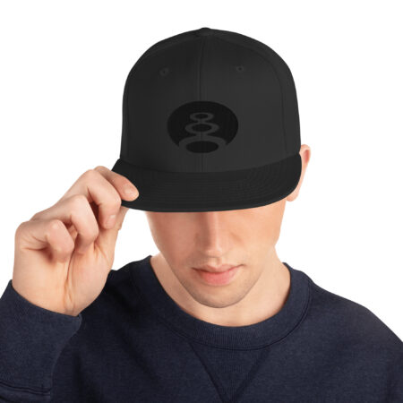 Hallucination Black on Black Embroidered Snapback Hat
